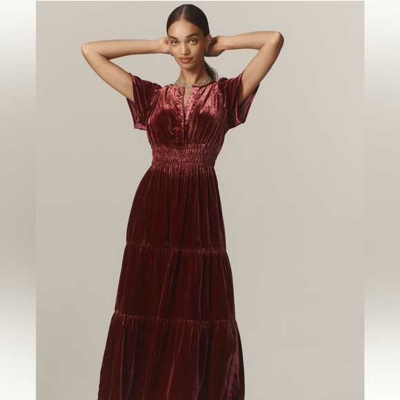 Anthropologie Somerset Velvet Petite Dress - Picture 8 of 8
